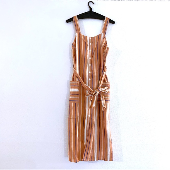 Nordstrom Dresses & Skirts - New Lost and Wander Orange Striped Button Up Dress